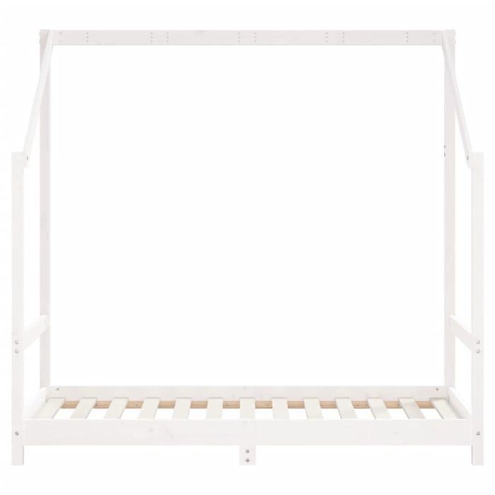 vidaXL Barnesengeramme hvit 80×160 cm heltre furu