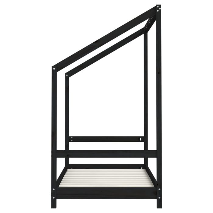 vidaXL Barnesengeramme svart 80×160 cm heltre furu