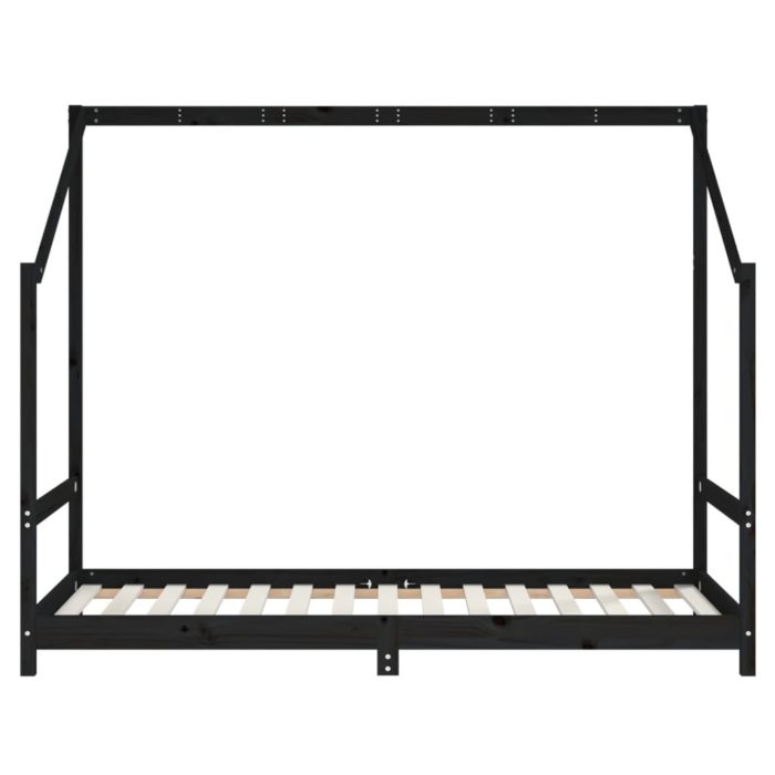 vidaXL Barnesengeramme svart 90×190 cm heltre furu