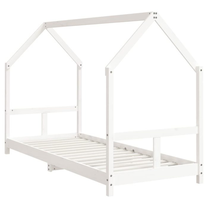 vidaXL Barnesengeramme hvit 80×200 cm heltre furu