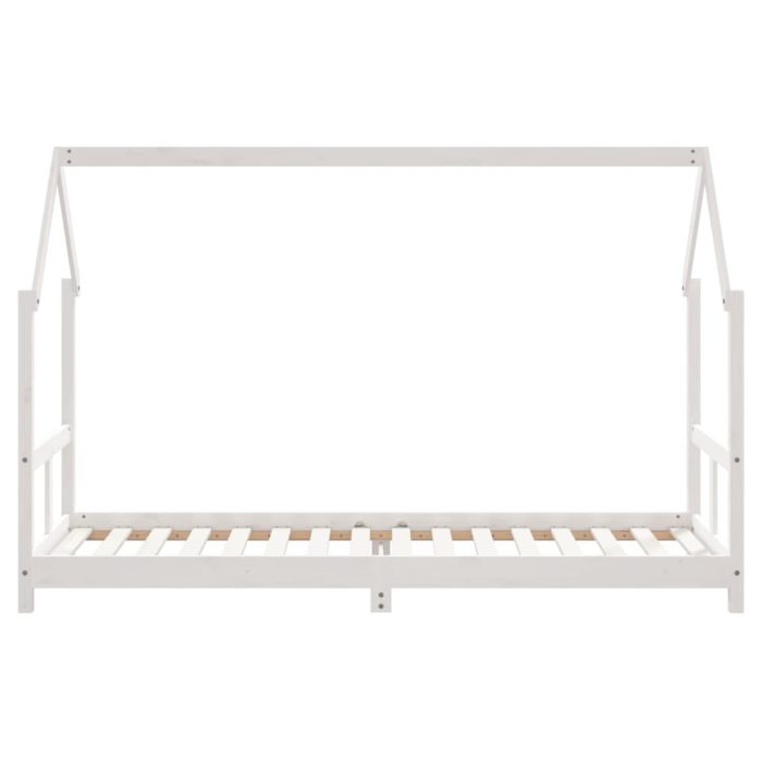 vidaXL Barnesengeramme hvit 80×200 cm heltre furu