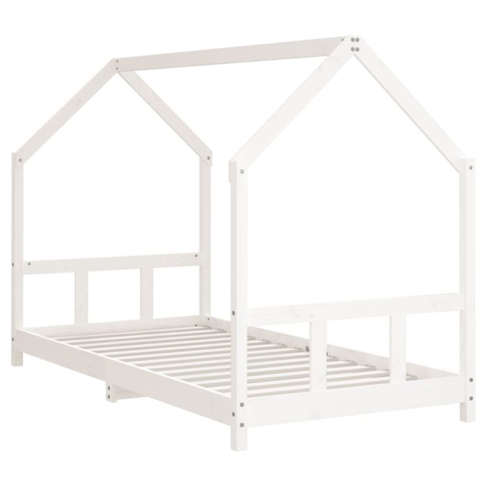 vidaXL Barnesengeramme hvit 90×200 cm heltre furu