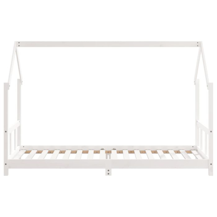 vidaXL Barnesengeramme hvit 90×200 cm heltre furu
