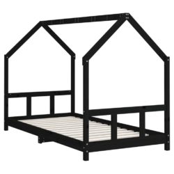 vidaXL Barnesengeramme svart 90×200 cm heltre furu