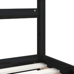 vidaXL Barnesengeramme svart 90×200 cm heltre furu