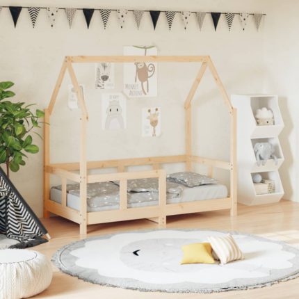 vidaXL Barnesengeramme 70×140 cm heltre furu