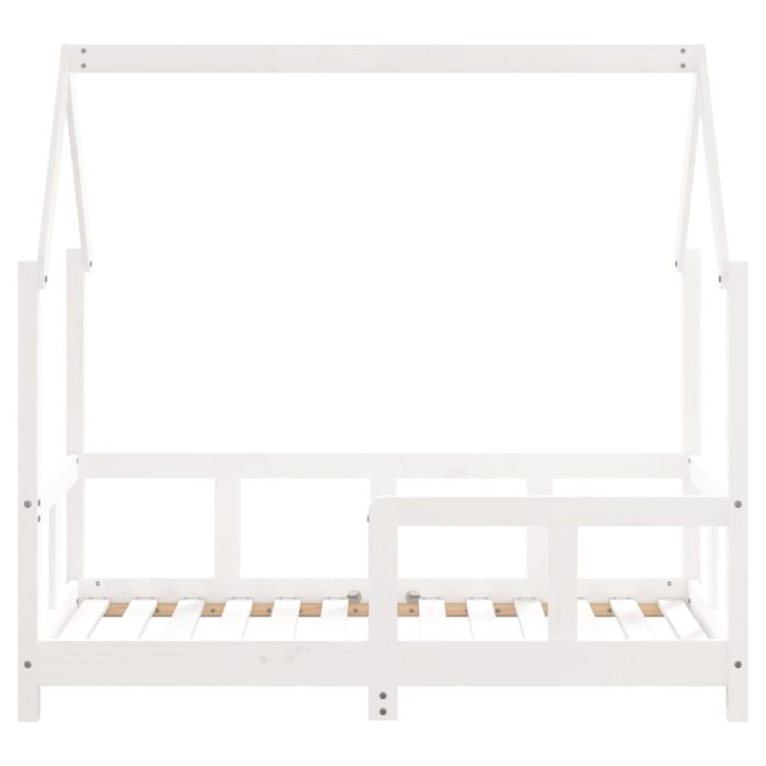 vidaXL Barnesengeramme hvit 70×140 cm heltre furu
