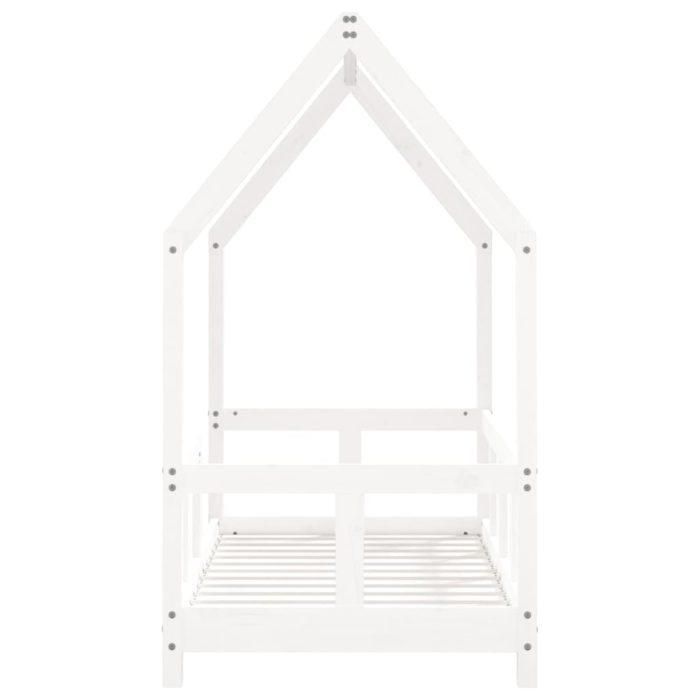 vidaXL Barnesengeramme hvit 70×140 cm heltre furu