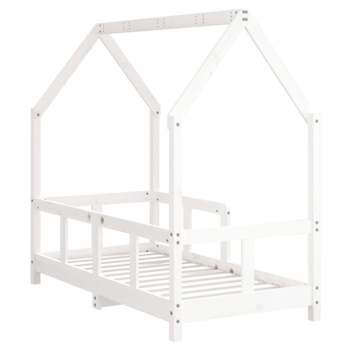 vidaXL Barnesengeramme hvit 70×140 cm heltre furu