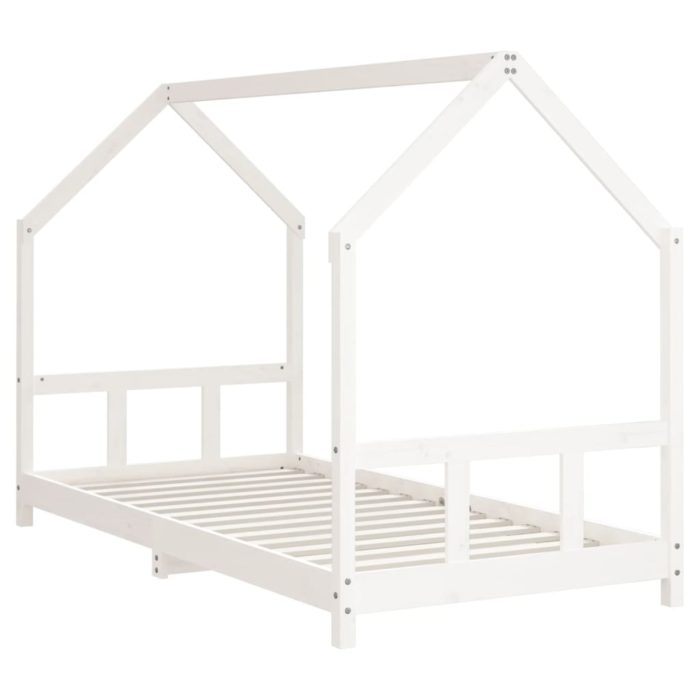 vidaXL Barnesengeramme hvit 90×190 cm heltre furu