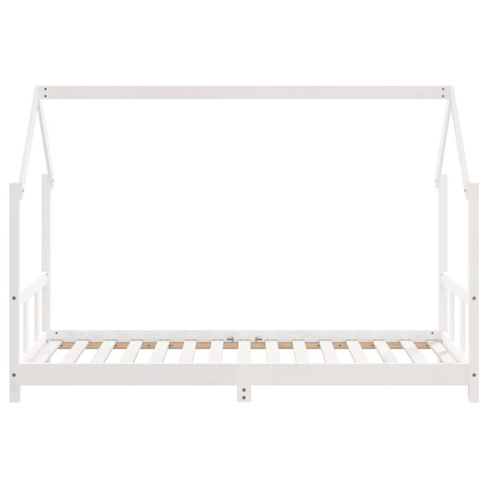 vidaXL Barnesengeramme hvit 90×190 cm heltre furu