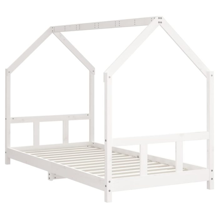 vidaXL Barnesengeramme hvit 90×190 cm heltre furu