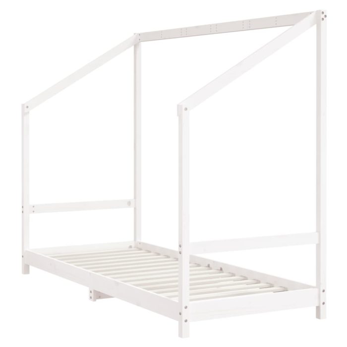 vidaXL Barnesengeramme hvit 2x(80×200) cm heltre furu