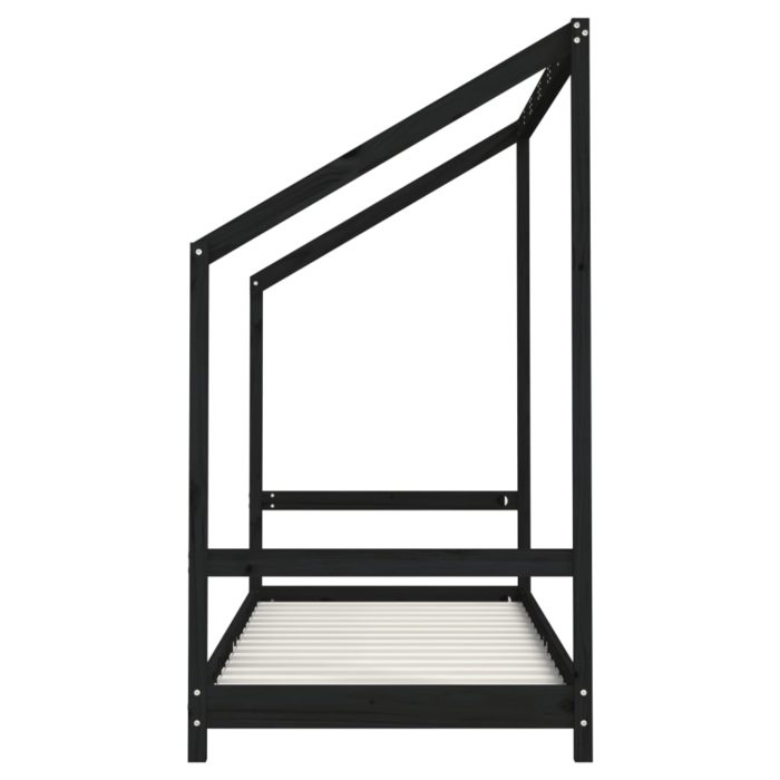 vidaXL Barnesengeramme svart 2x(80×200) cm heltre furu