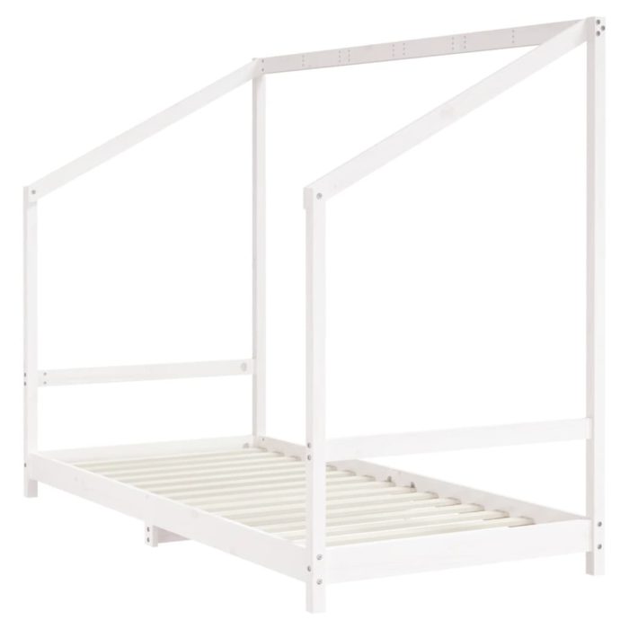 vidaXL Barnesengeramme hvit 2x(90×200) cm heltre furu