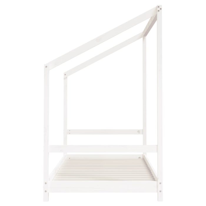 vidaXL Barnesengeramme hvit 2x(90×200) cm heltre furu