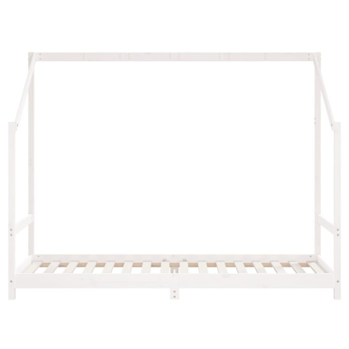 vidaXL Barnesengeramme hvit 2x(90×200) cm heltre furu
