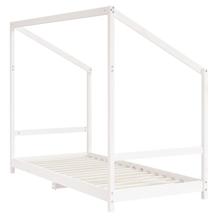 vidaXL Barnesengeramme hvit 2x(90×200) cm heltre furu
