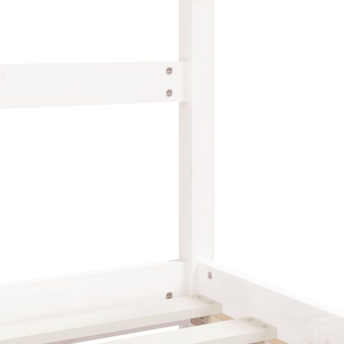 vidaXL Barnesengeramme hvit 2x(90×200) cm heltre furu