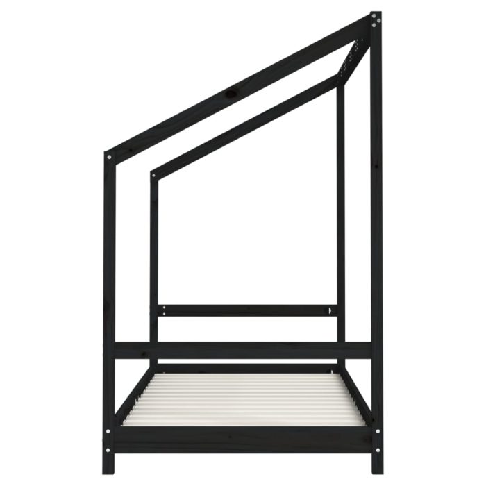 vidaXL Barnesengeramme svart 2x(90×200) cm heltre furu