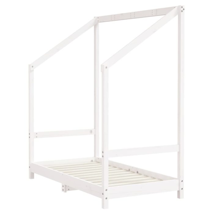 vidaXL Barnesengeramme hvit 2x(70×140) cm heltre furu