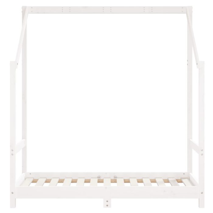vidaXL Barnesengeramme hvit 2x(70×140) cm heltre furu
