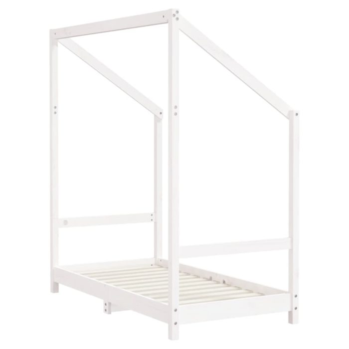 vidaXL Barnesengeramme hvit 2x(70×140) cm heltre furu