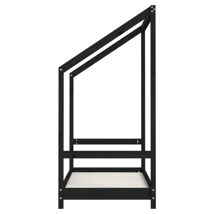 vidaXL Barnesengeramme svart 2x(70×140) cm heltre furu