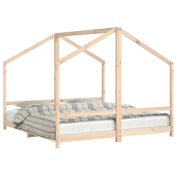 vidaXL Barnesengeramme 2x(90×190) cm heltre furu