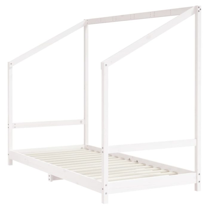vidaXL Barnesengeramme hvit 2x(90×190) cm heltre furu