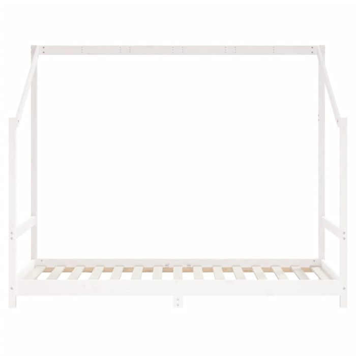 vidaXL Barnesengeramme hvit 2x(90×190) cm heltre furu