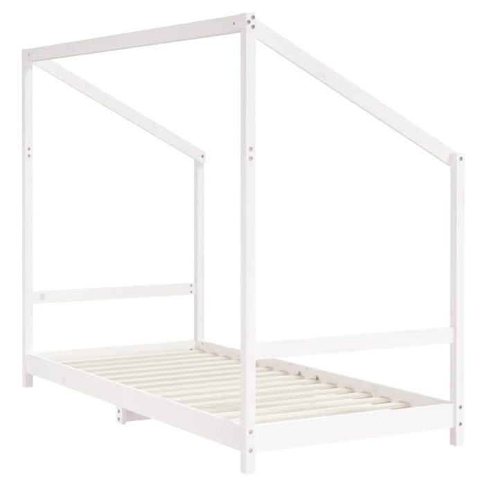 vidaXL Barnesengeramme hvit 2x(90×190) cm heltre furu