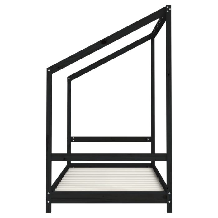 vidaXL Barnesengeramme svart 2x(90×190) cm heltre furu