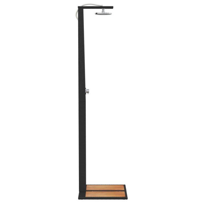 vidaXL Utedusj svart 50x55x224 cm polyrotting og akasie