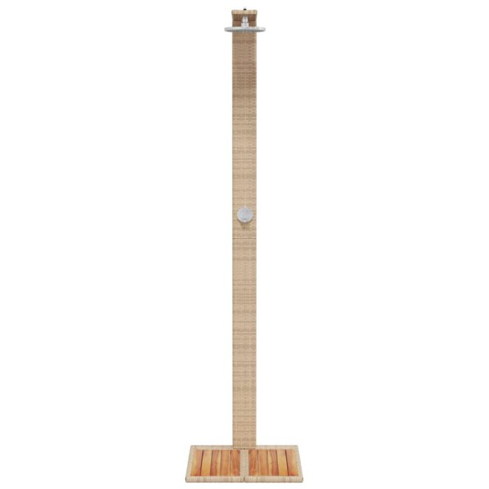 vidaXL Utedusj beige 50x55x224 cm polyrotting og akasie