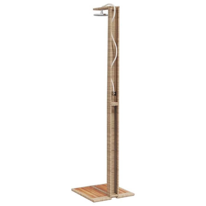 vidaXL Utedusj beige 50x55x224 cm polyrotting og akasie