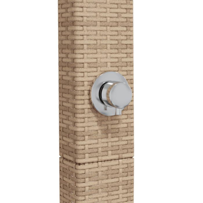 vidaXL Utedusj beige 50x55x224 cm polyrotting og akasie
