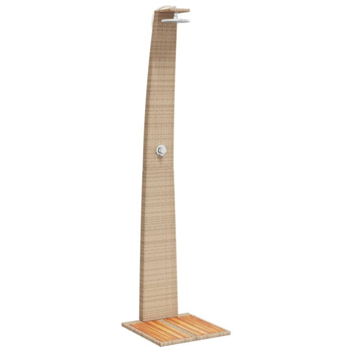 vidaXL Utedusj beige 55x60x224 cm polyrotting og akasie