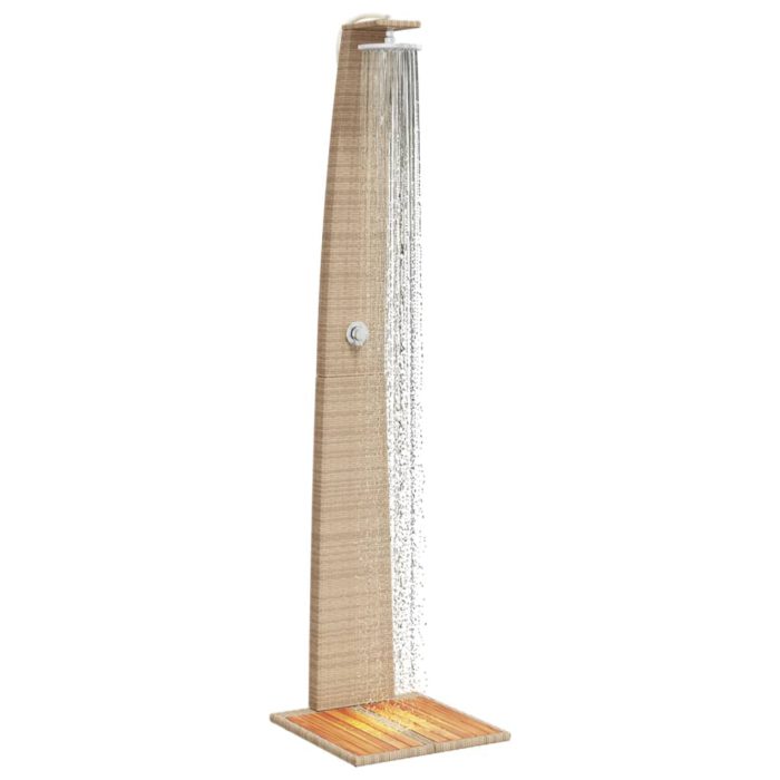 vidaXL Utedusj beige 55x60x224 cm polyrotting og akasie