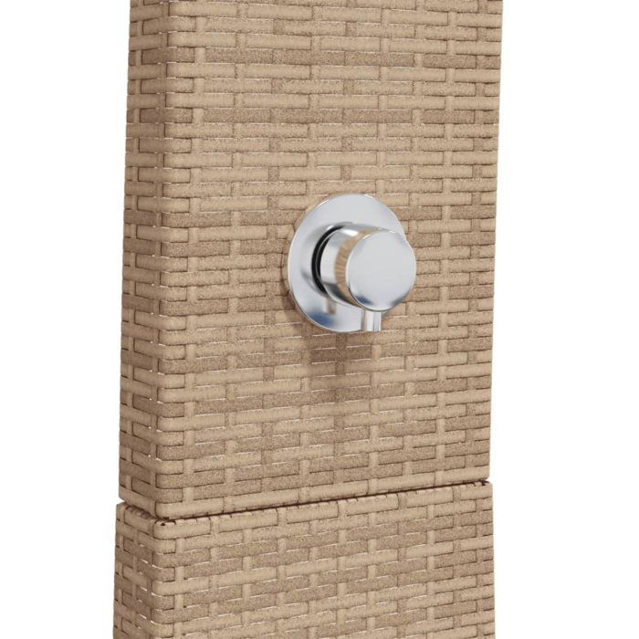 vidaXL Utedusj beige 55x60x224 cm polyrotting og akasie