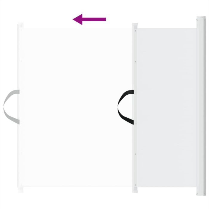 vidaXL Uttrekkbar kjæledyrport hvit 82,5×125 cm