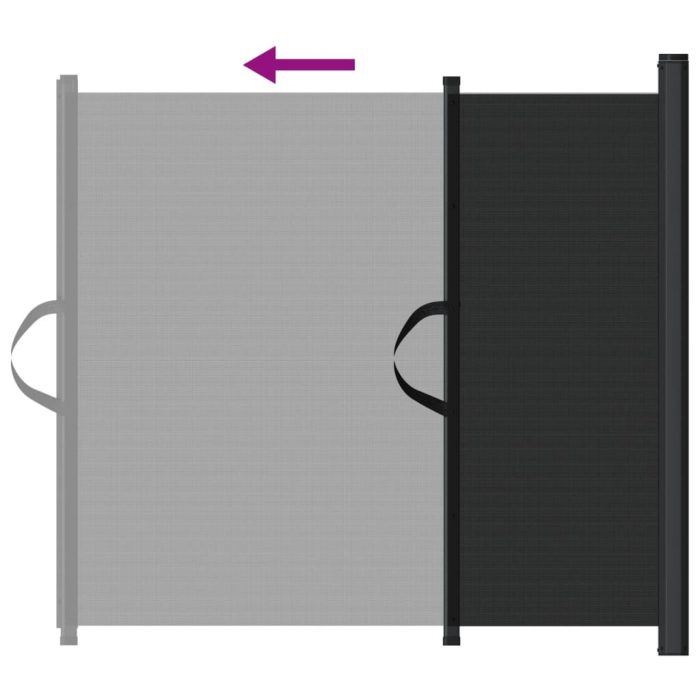 vidaXL Uttrekkbar kjæledyrport svart 117,5×125 cm