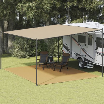 vidaXL Teltteppe sand 400×500 cm HDPE