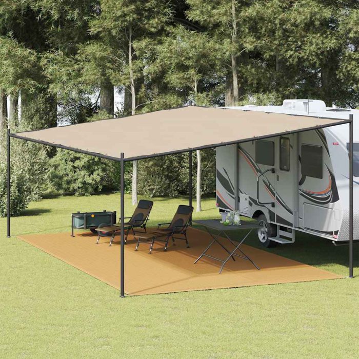 vidaXL Teltteppe sand 400×600 cm HDPE