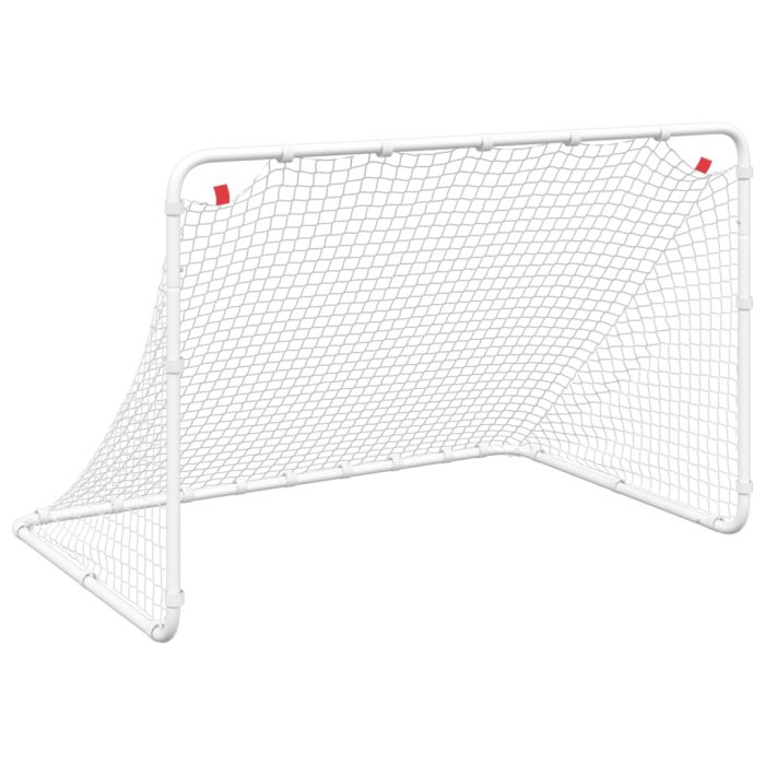 vidaXL Fotballmål hvit 122x81x81 cm stål