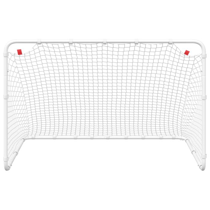 vidaXL Fotballmål hvit 122x81x81 cm stål