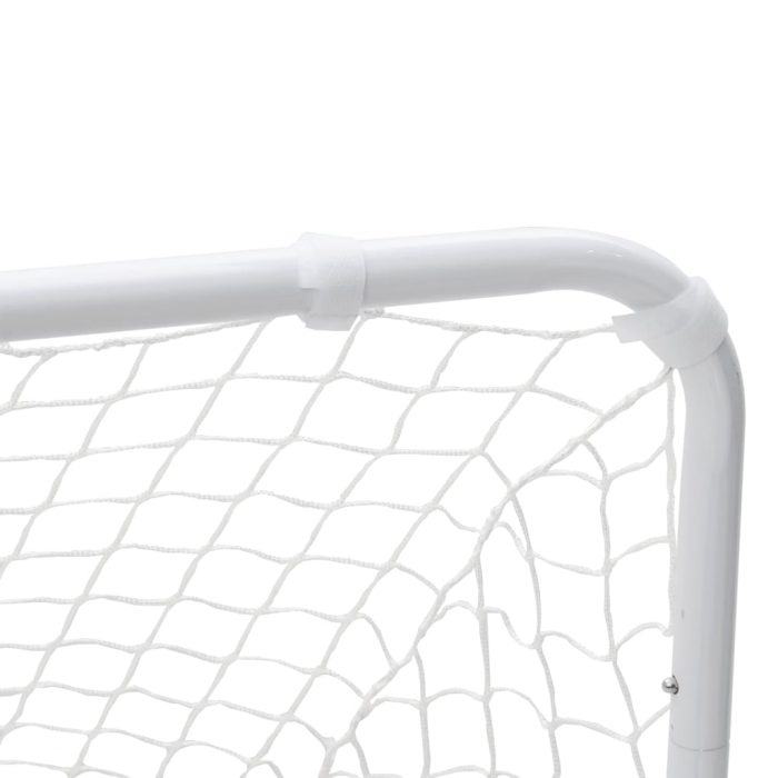 vidaXL Fotballmål hvit 122x81x81 cm stål