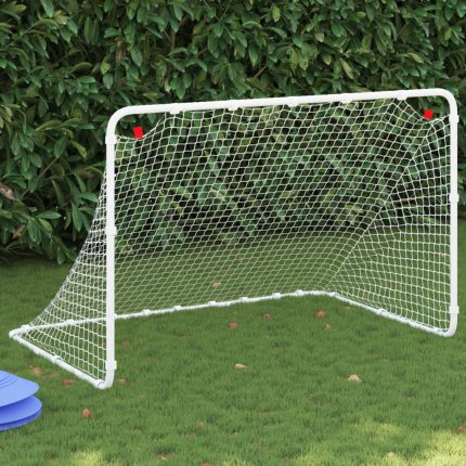 vidaXL Fotballmål hvit 122x81x81 cm stål