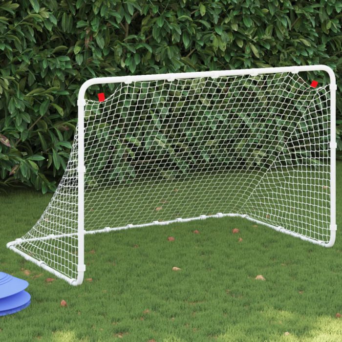 vidaXL Fotballmål hvit 122x81x81 cm stål