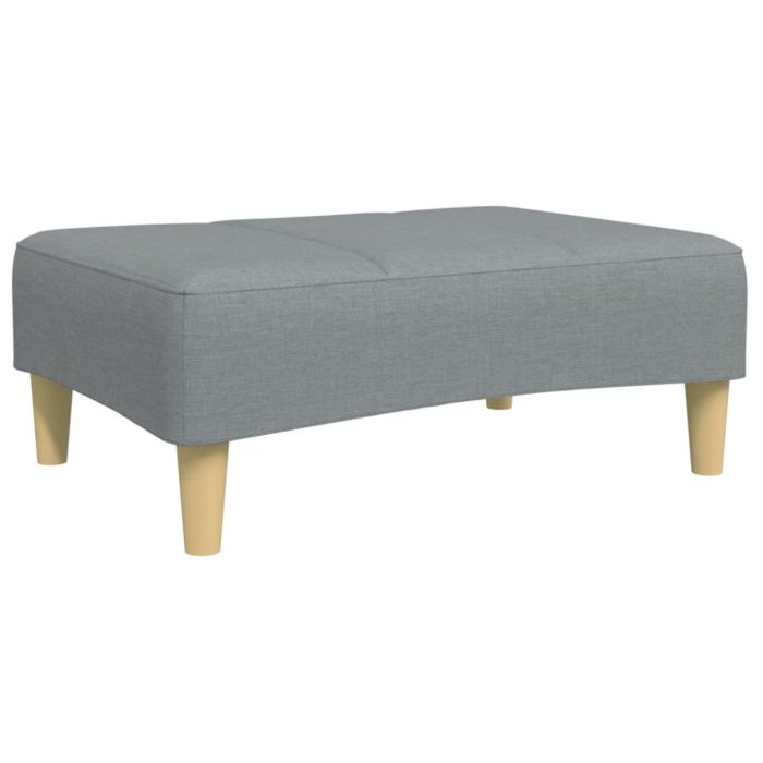 vidaXL Fotskammel lysegrå 77x55x31 cm stoff